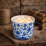 Classic Candle H100 - Blue Ornaments
