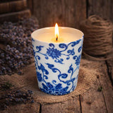 Classic Candle H100-S- Blue Ornaments