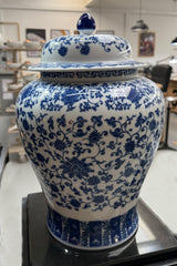 Blue Ornaments Vase w/ Lid