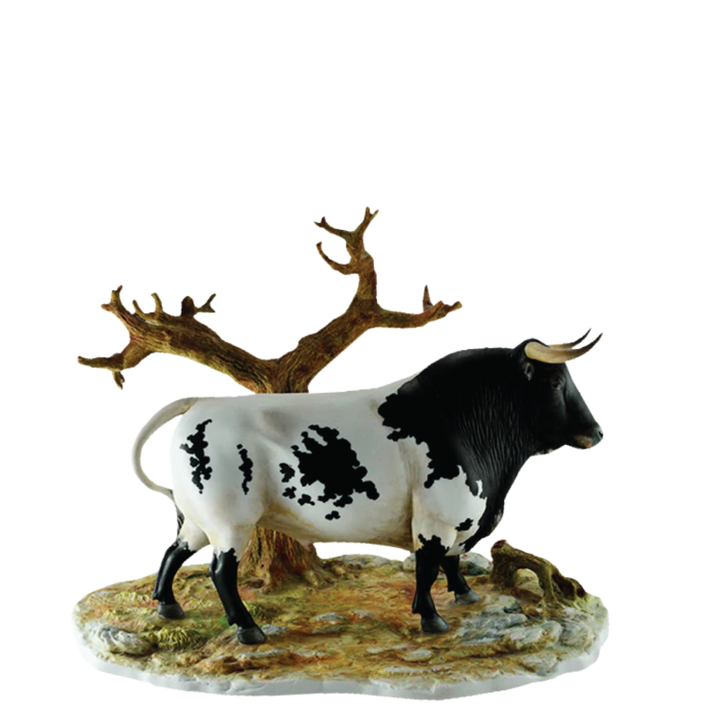 Bull With Tree - Hand Painted
