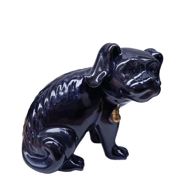 Chinese Dog Left Cobalt Blue