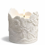 Daisy Cropped Candle - White Biscuit