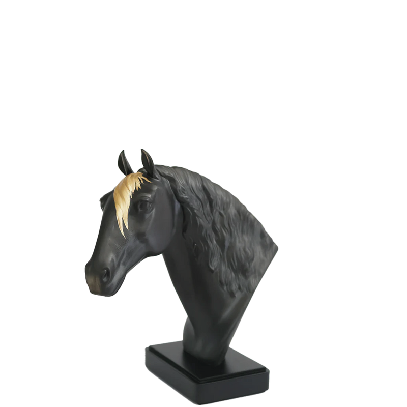 Head Lusitano Horse M - Black & Gold