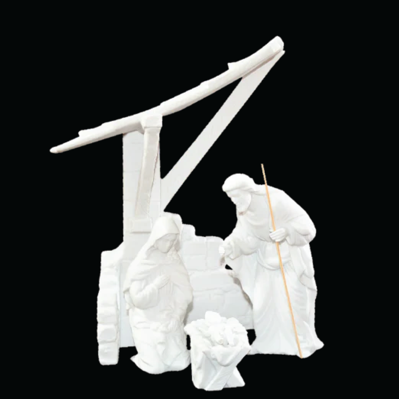 Holly Family | 4 figurinews - Biscuit