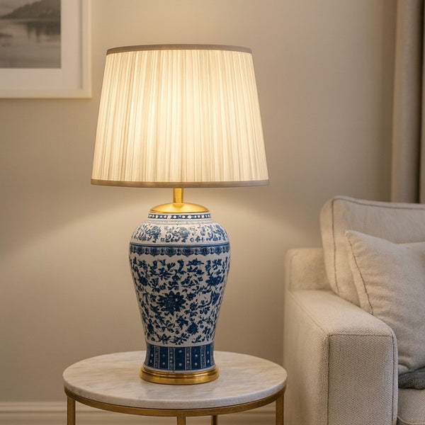 Table Lamp Blue Ornaments