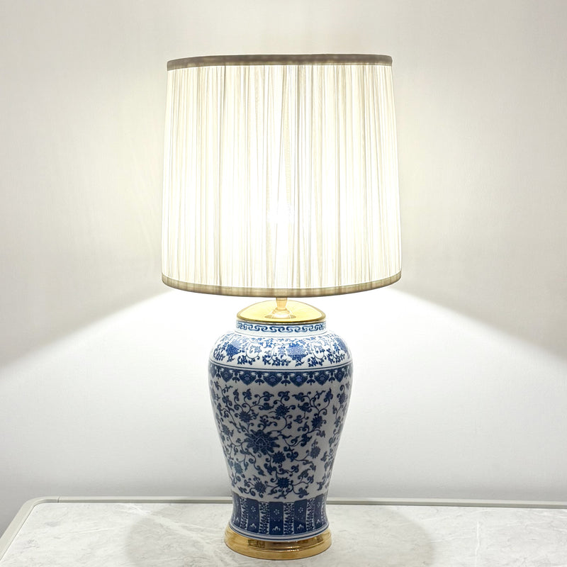 Table Lamp Blue Ornaments