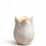 Tulip High Candle | White Biscuit