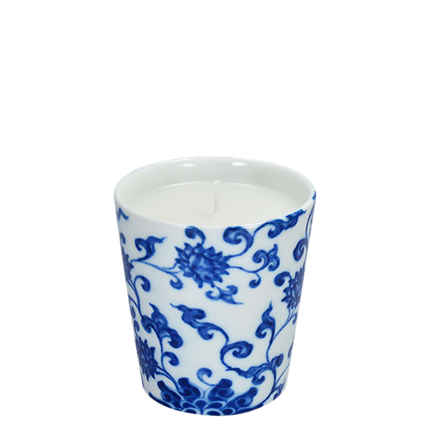Classic Candle - Blue Ornaments