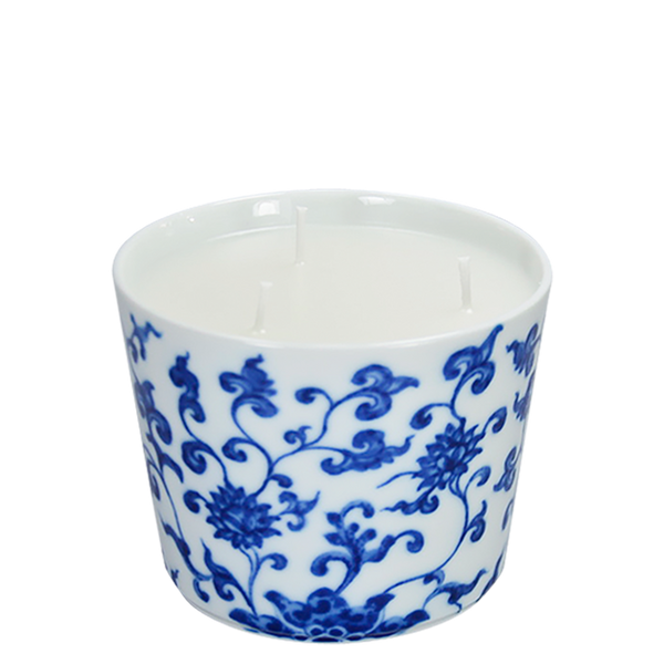 Classic Large Candle - Blue Ornaments