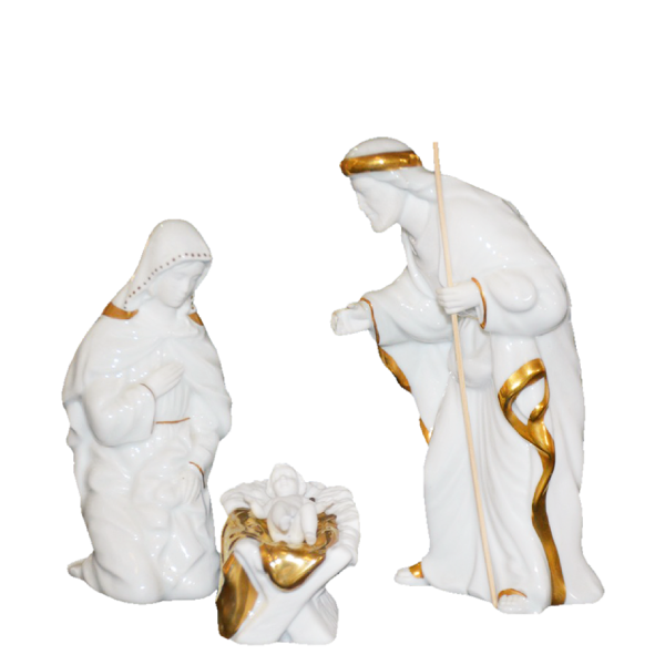 Holy Family | 3 figurines - 24k Gold