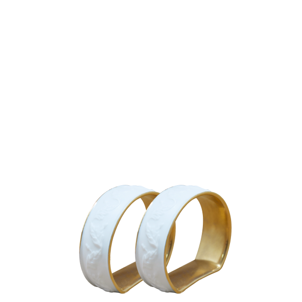 Set Napkin Ring | Leaf - Fauna Ibérica | Gold Filet