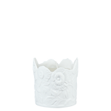 Daisy Cropped Candle - White Biscuit