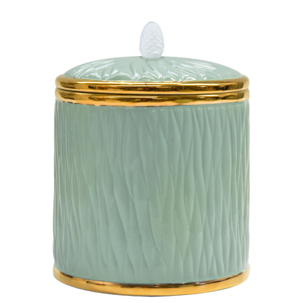 Vela Orgânica 120 - Celadon Verde com Pinho