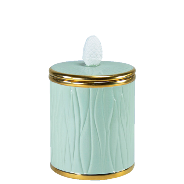 Organic Candle 80 - Green Celadon with Pine