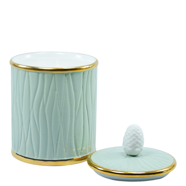 Organic Candle 80 - Green Celadon with Pine