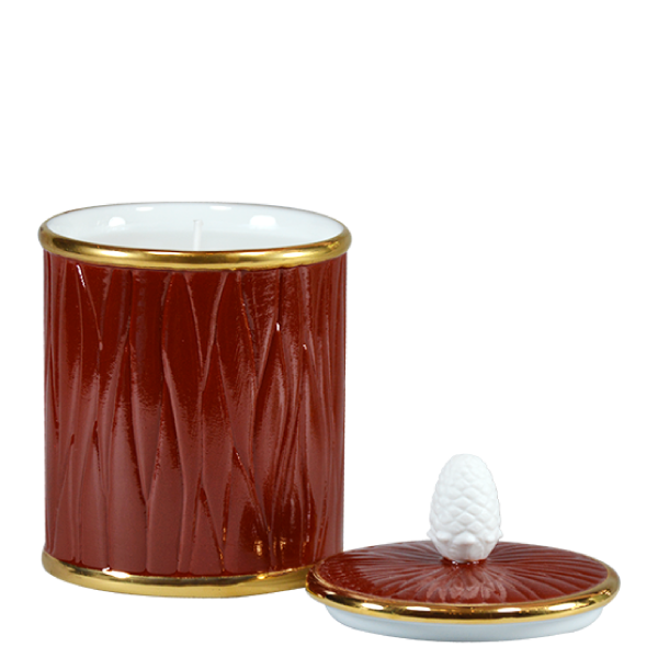 Organic Candle 80 - Iron Red with Pine