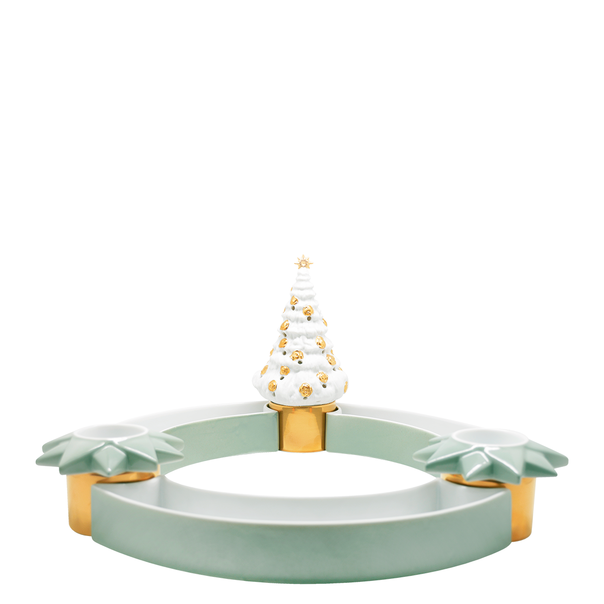 Christmas Oval Center Table - Green Celadon