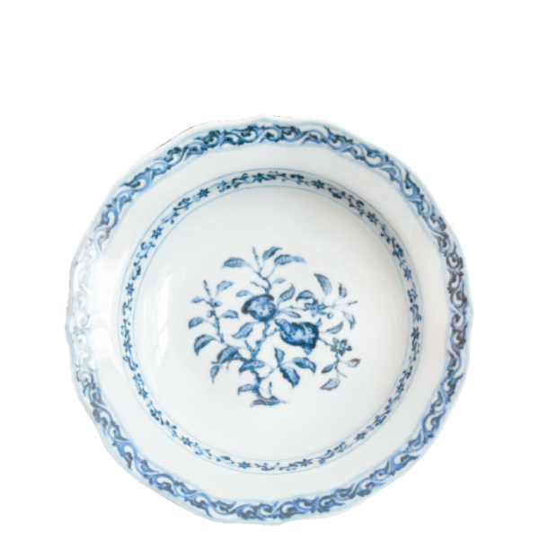 Soup Plate - Blue Peony