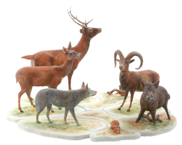 Fauna Ibérica Center Table - Hand Painted